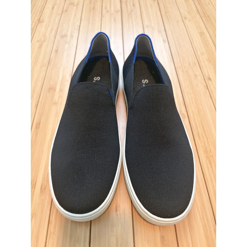 Rothy's Original Slip-On Sneaker Black Knit Size 8.5M